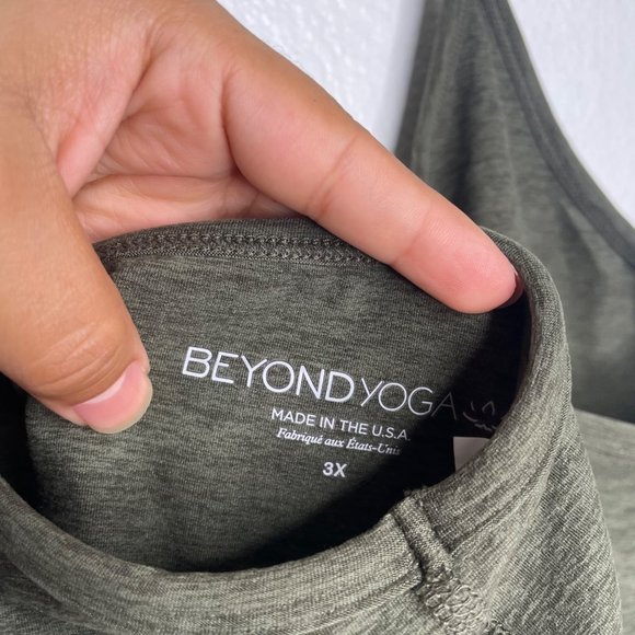 Beyond Yoga Women's Plus Size 3X Cropped Green Activewear Workout Camisole - Picture 5 of 14